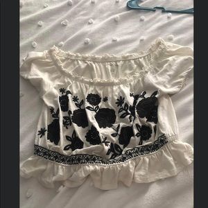 Cropped off the shoulder shirt